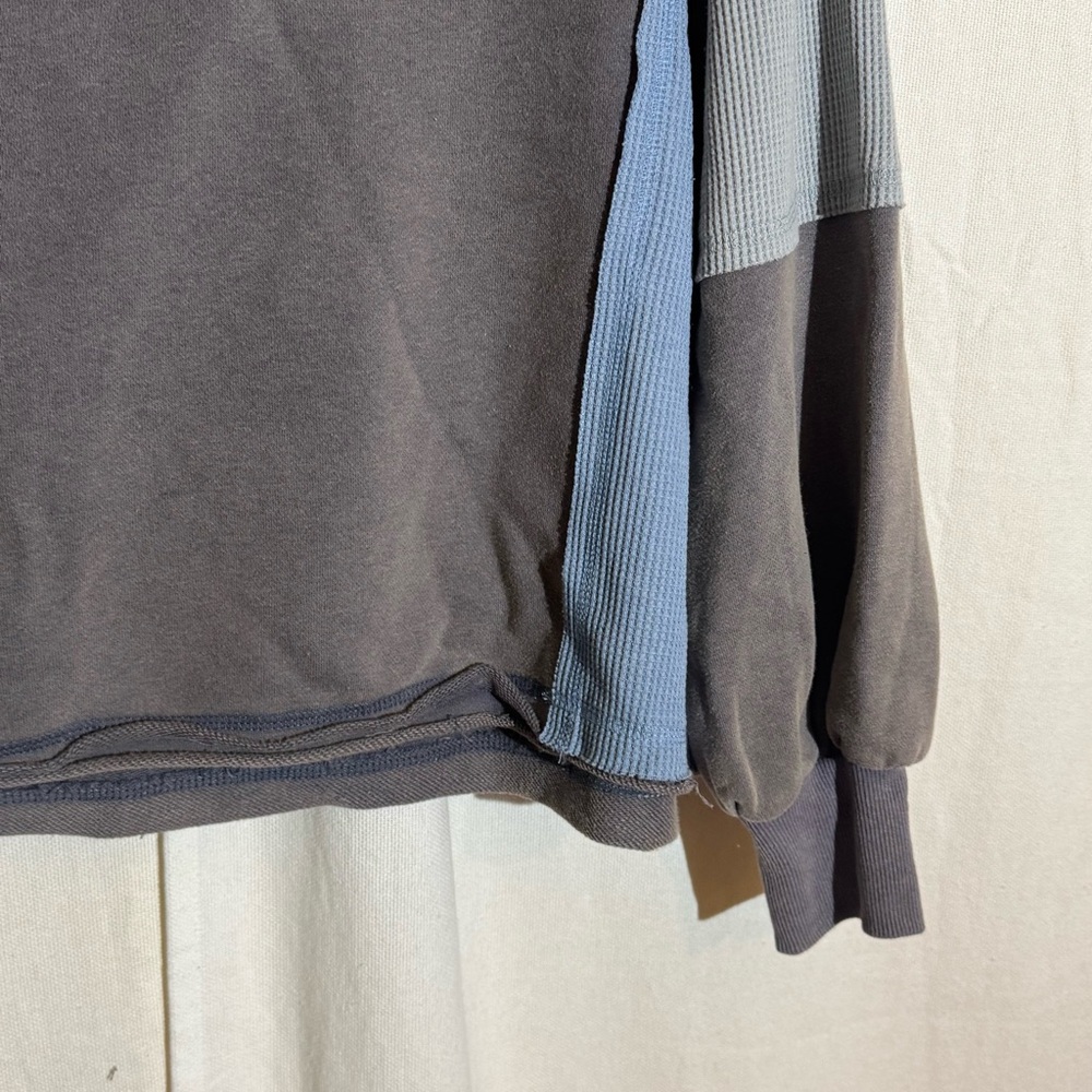 In Loom // Gray, Blue Patchwork Textured Sweatshi… - image 7